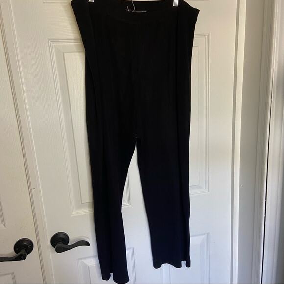 Misook Straight Leg Knit Pant Black Wrinkle Free Ankle Length Women Size XL 25” - Picture 2 of 5